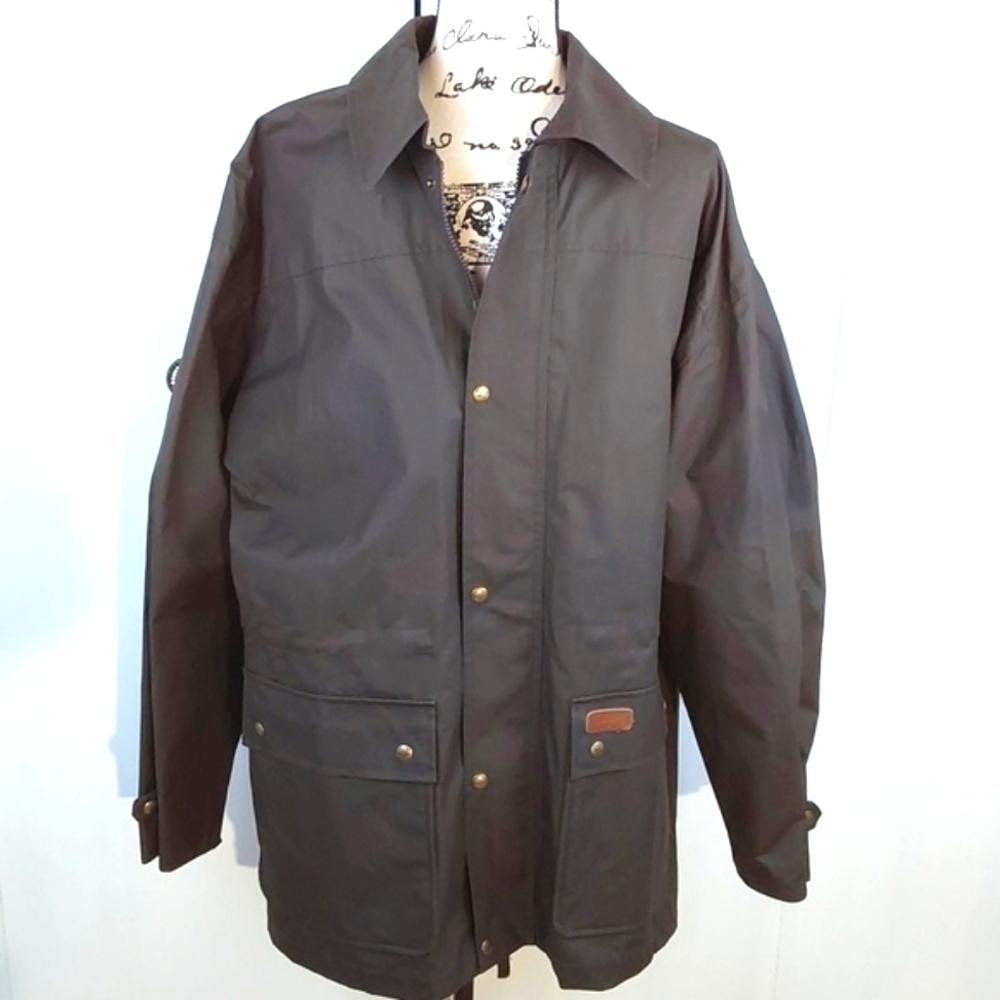 R.M Williams| Mens Brown Longhorn Waxed Dryskin Cactus Coat/Jacket Western Sz.L